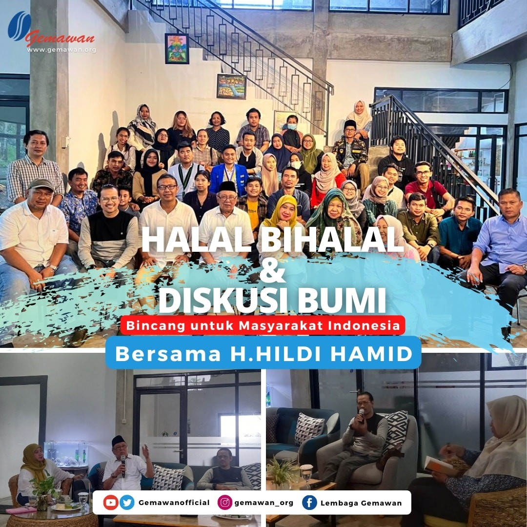 Diskusi & Halal Bihalal Bumi (Bincang untuk Masyarakat Indonesia) telah usai. Kami mengucapkan ribuan terimakasih kepada para narasumber dan #kawangemawan yang telah hadir dan berbagi pengetahuan bersama kami.
Semoga diskusi ini semakin membuka wawasan dan energi positif bagi kita semua dalam menjalin relasi yang kuat di tengah keberagaman negeri ini.
Perbedaan bukanlah masalah, melainkan berkah untuk kita semua. Tanpa perbedaan, tak mungkin ada persatuan. Tanpa persatuan, takkan ada gagasan dan aksi bersama. Tanpa perbedaan, maka itu bukanlah hidup yang layak untuk dijalani
Mari bersama menghormati perbedaan, agar kita bisa menjaga kehidupan.
Sekali lagi kami ucapkan terimakasih dan sampai berjumpa di forum BUMI selanjutnya.
#diskusi #halalbihalal #bumi #kawangemawan #rumahgerakan #iugemawan