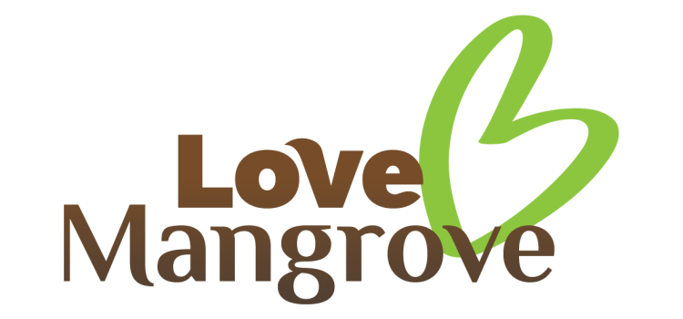 Logo Love Mangrove dalam Borneo Mangrove Action.