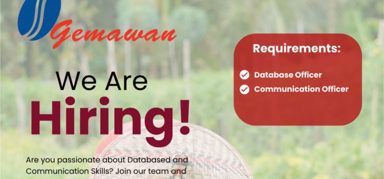 We Are Hiring: Database Officer & Communication Officer We Are Hiring: Database Officer & Communication Officer